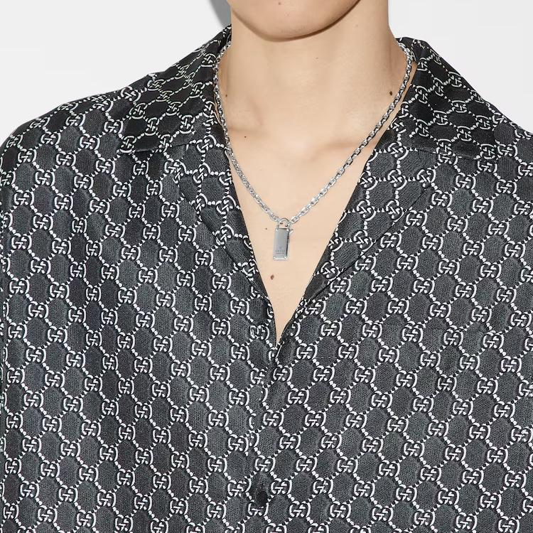 Gucci Naszyjnik z kłódką z logo ze srebra 925 Unisex 796342-J8400-8106