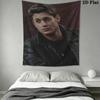 Dean Winchester Wall Tapestry Aesthetic Wall Hanging Printed Fabric Blanket Decorative Tapestries for Bedroom Living Room Home Decor