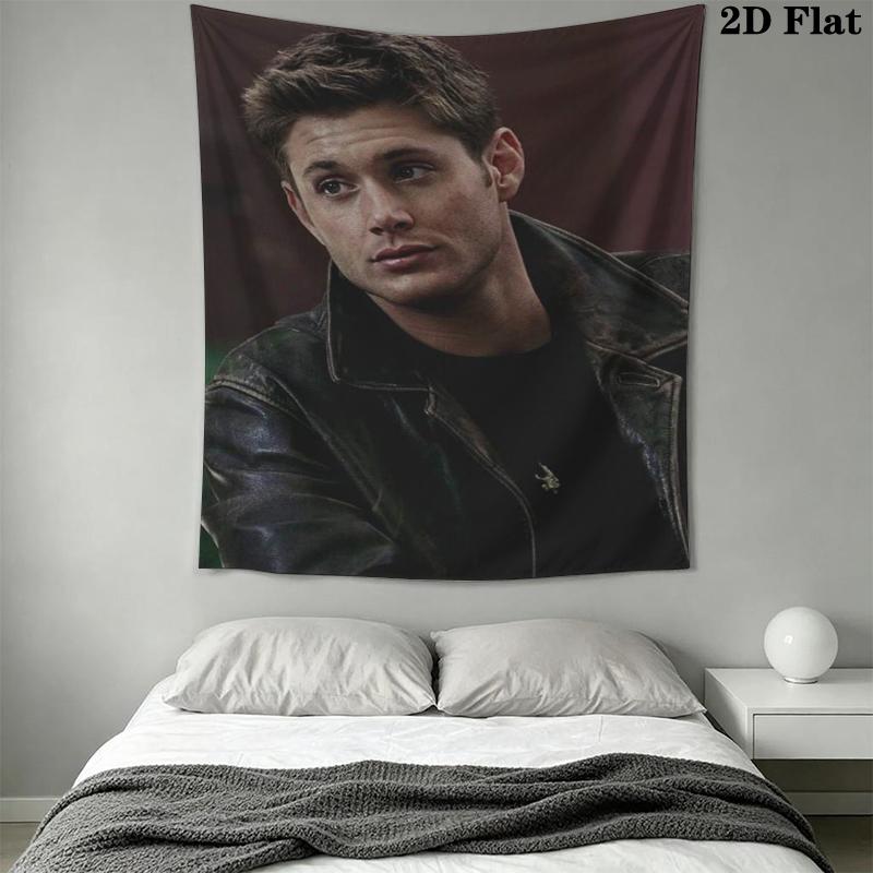 Dean Winchester Wall Tapestry Aesthetic Wall Hanging Printed Fabric Blanket Decorative Tapestries for Bedroom Living Room Home Decor