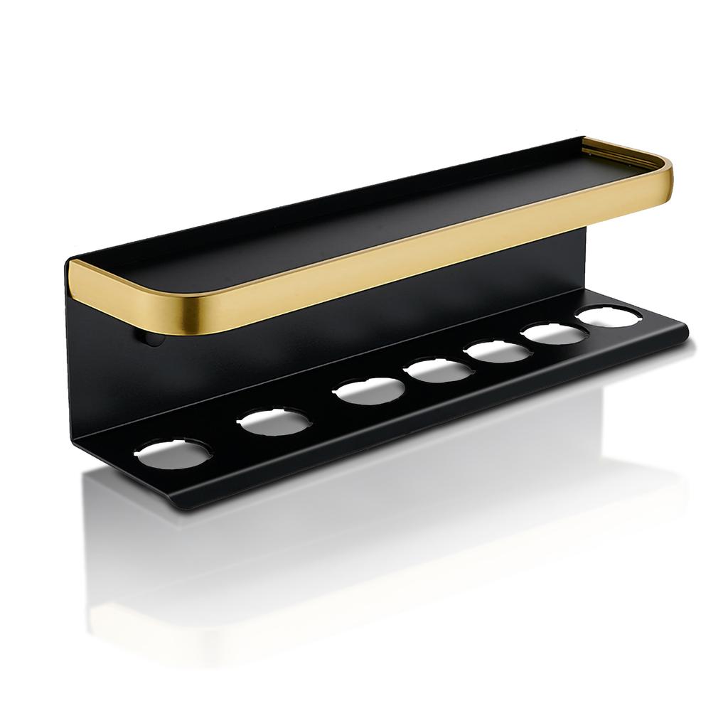 Curling Iron Storage Racks Aluminum Curling Iron Set Display Stand Shelf Multifunction Hair Dryer Curling Wand Storage Holders