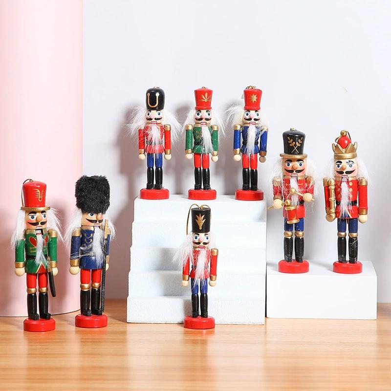 6 buc/Set Crăciun Spărgător de Nuci din Lemn Păpuși DIY Păpușă Jucărie Ornament Pandantiv Crăciun Figurine Sărbători Cadou