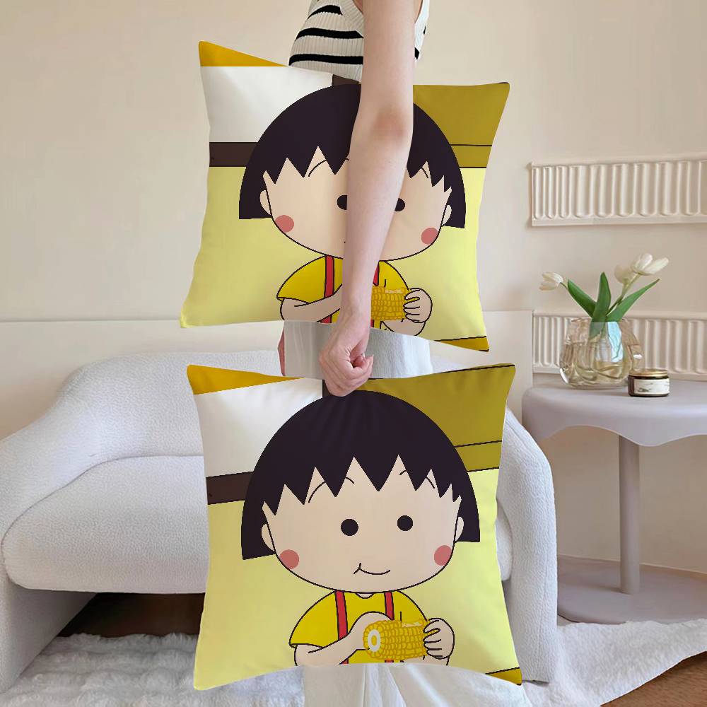 Chibi Maruko-Chan Pillowcases: Let It Snow, Merry & Bright Room Home Decoration