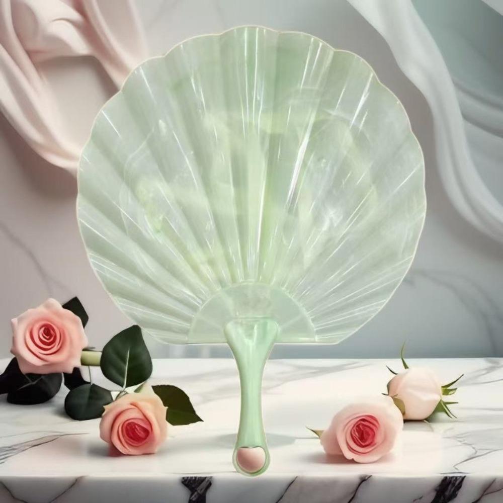 10pcs Retro Portable Shell Fan Plastic Handheld Fan Durable Chinese Style Fan  Traditional Festival