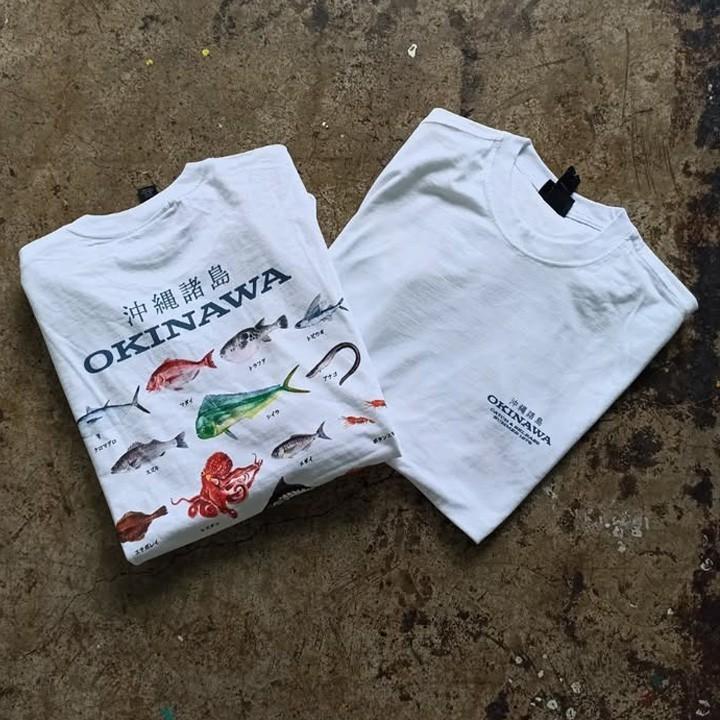 OKINAWA Fish Print Unisex Short Sleeve TShirt S5XL Unisex T-Shirt S