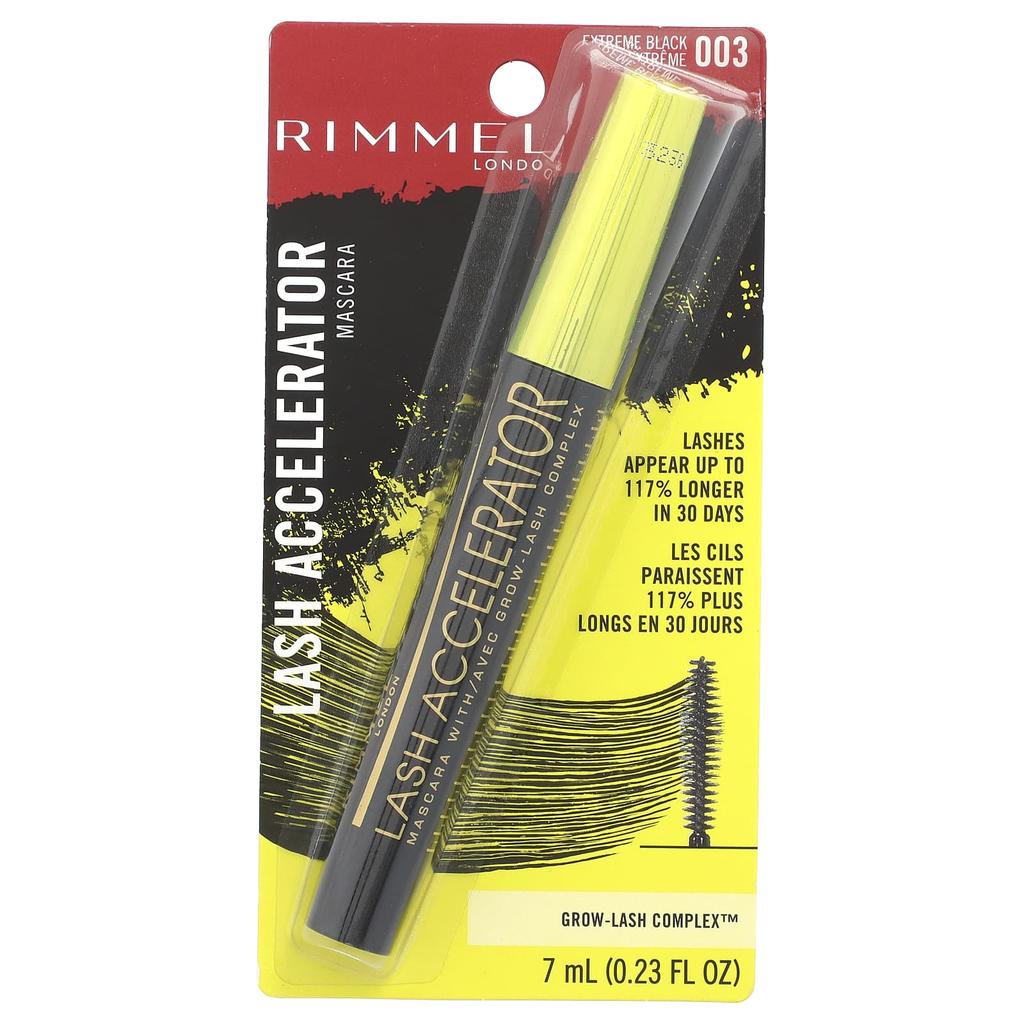 Eyelash Accelerator Mascara, 003 Extreme Black, 7ml(0.23 fl oz)