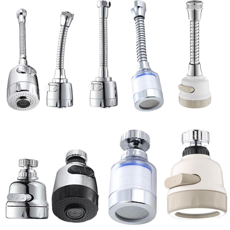 Universal Rotating Splash-Proof Kitchen Faucet Extension with Built-in Filter