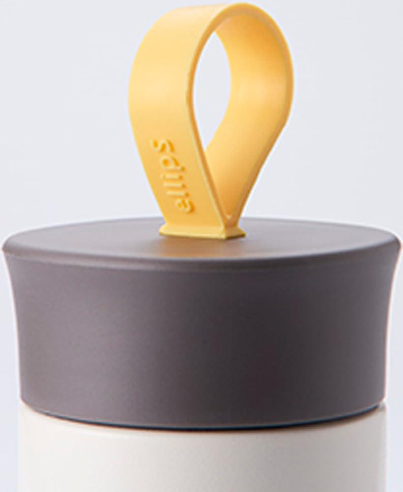 Reach Will Thermos 62mm W x 62mm D x 195mm 300ml Insulates Hot Cold Lightweight Vacuum Silicone ellipS Design RSF-30WH, approx. H, Capacity, & Water,