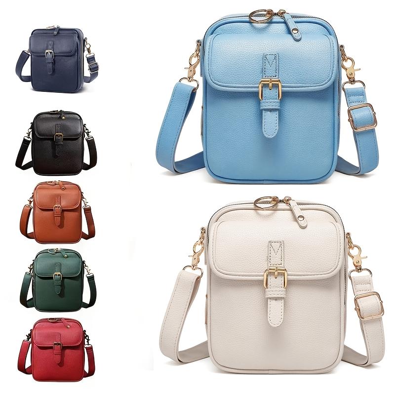 Women's PU Crossbody Bag Multifunctional Large Capacity Purse with Multiple Slots and Pockets