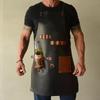 Custom Logo PU Leather Apron: Waterproof, Oil-Proof Cover for BBQ, Baking, & Work