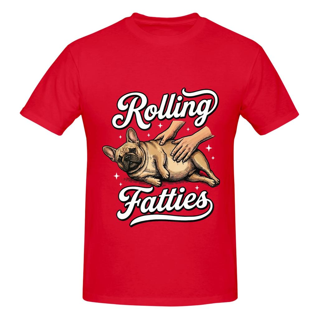 1 Piece Fatties Funny 100 Cotton Tshirt French Bulldog Tees Tops For Unisex