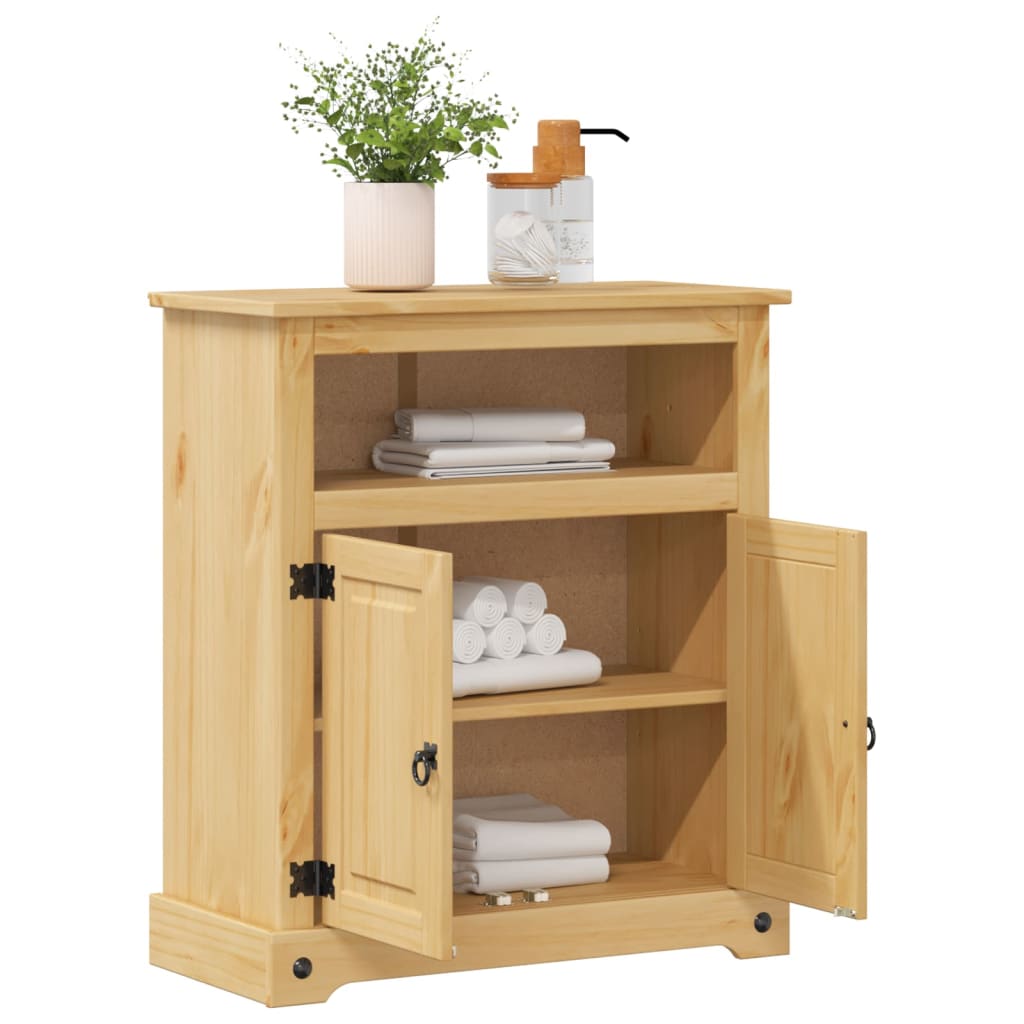 Vidaxl Szafka Łazienkowa Corona, 70X33X80 Cm, Lite Drewno Sosnowe