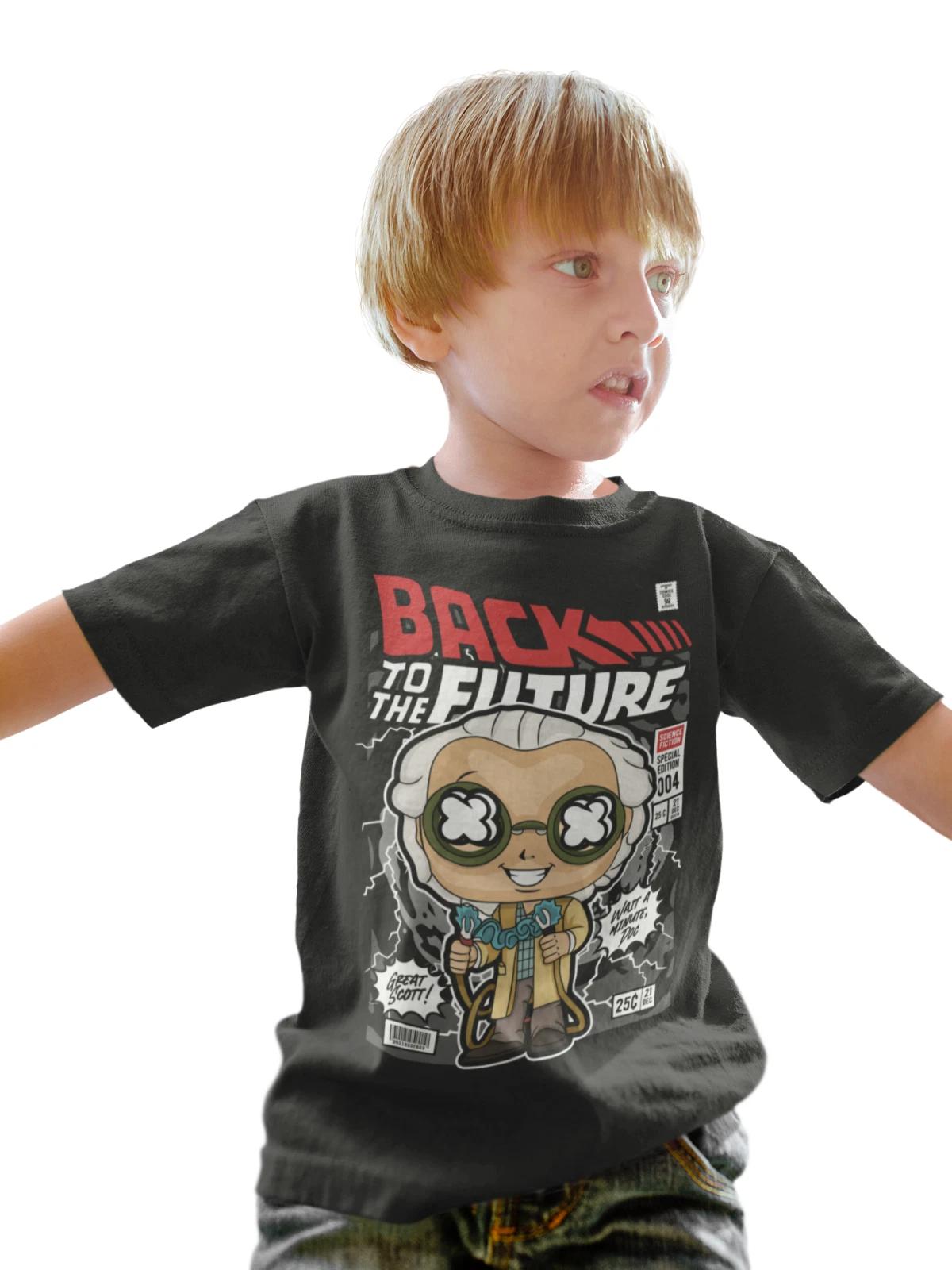 back to the future 90s film movie kids girls boys funny birthday kids boys T-Shirt 140