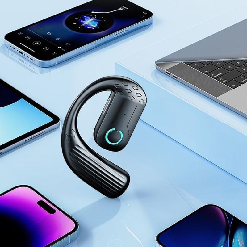 Single Ear Earpiece Wireless Business Headphones Earbuds Bluetooth-compatible Earphone Over Ear Buds Noise Reduction