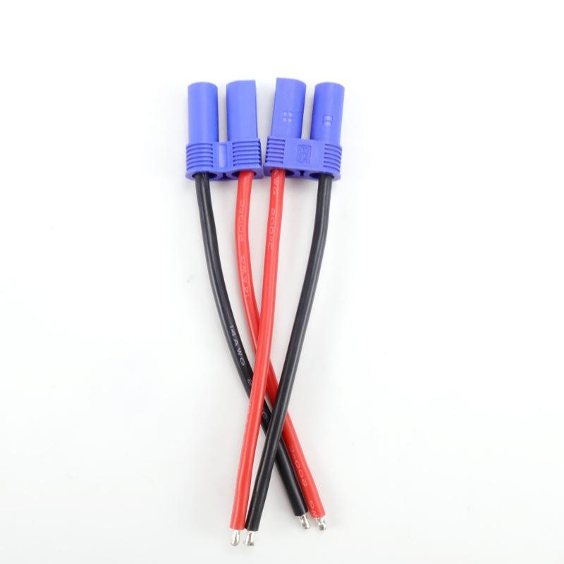 EC5 Single Head 10cm Male/Female Tinned Silicone Wire for Model Aircraft Battery Accessories.