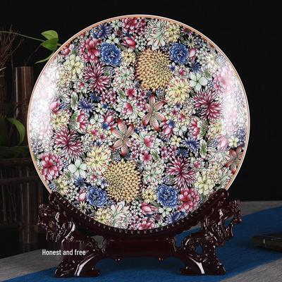 Classical Jingdezhen Ceramic Display Plate for Home Decor and Collection