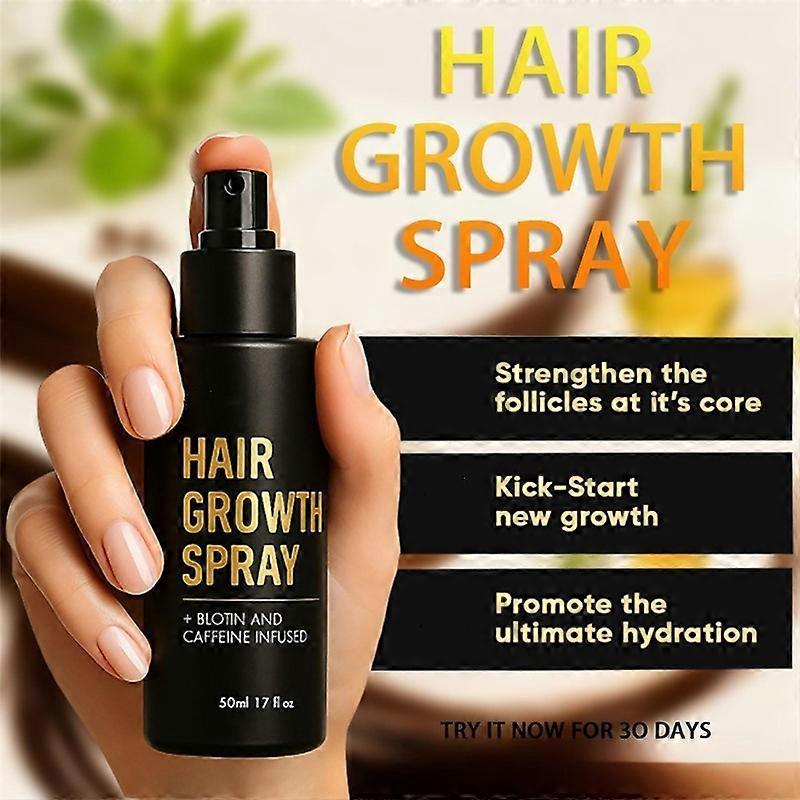 Hair Growth Spray for Thinning Hair 50ml Natural Formula Reduces Hair Loss and Promotes Thicker Stronger Hair 100ML