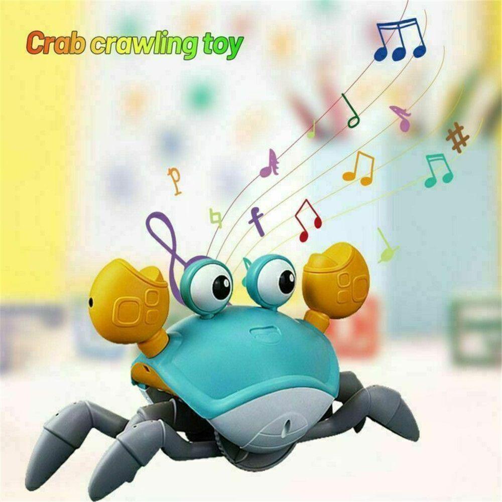 

Детские автоматические индукционные игрушки с подсветкой крабов интерактивные игрушки светодиодная музыка ползущий краб