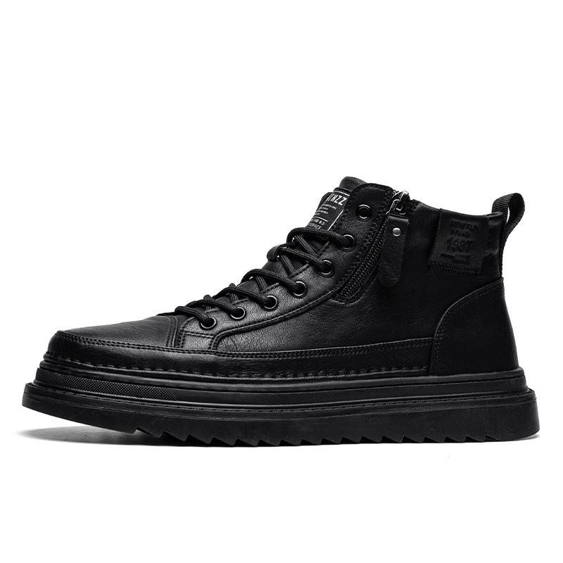 Board Shoes Men's Martin Boots New Autumn and Winter British Style Tooling Boots Men's Shoes Trendy Shoes Men's Locomotive Boots