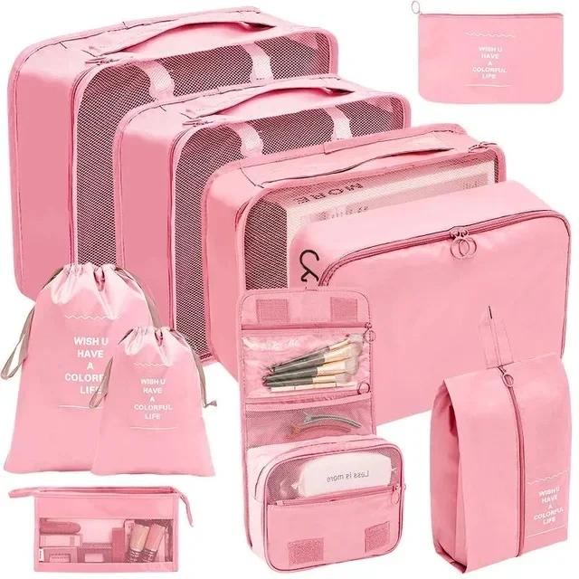 Travel Organizer Storage Bags Suitcase Packing Cubes Set Cases Portable Luggage Clothes Shoe Tidy Pouch Folding