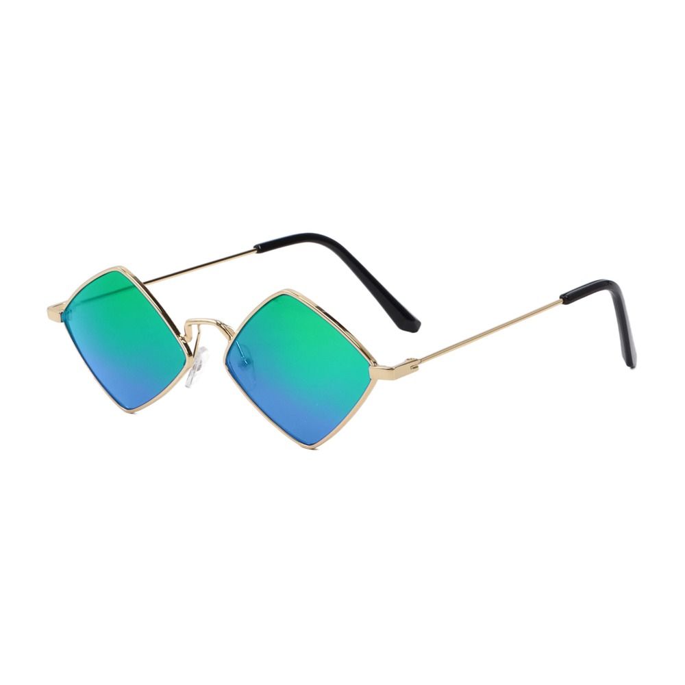 Fashion Small Quadrilateral Frame Metal Diamond Shape Sun Glasses Women's Sunglasses Men's Shades