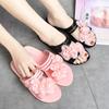 Sandalen für Damen tragen Mode Kristall Jelly Sandalen Meerseite rutschfest wasserdicht Strand Blume Sandalen Plastik Hausschuhe