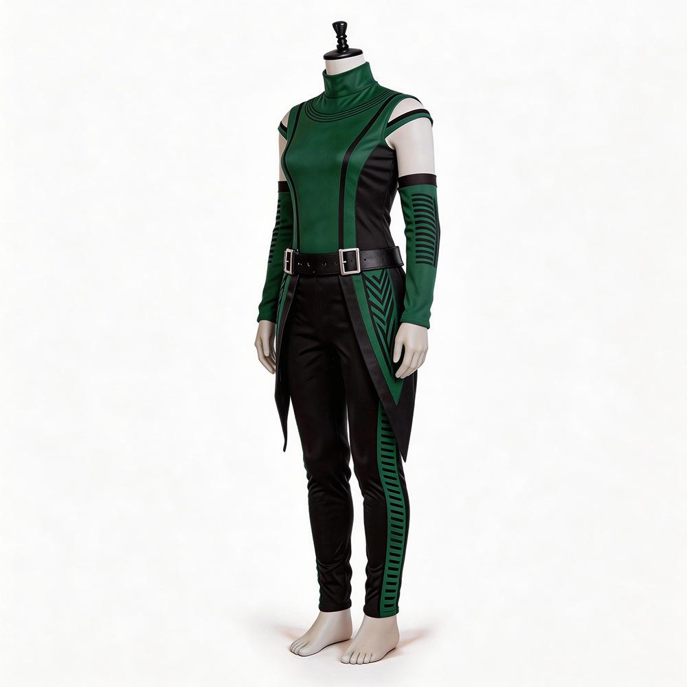 Kostium Cosplay Mantis Strażnicy Galaktyki Halloweenowy Strój do Odgrywania Ról Zielony Kombinezon dla Kobiet Dorosłych Pełny Zestaw