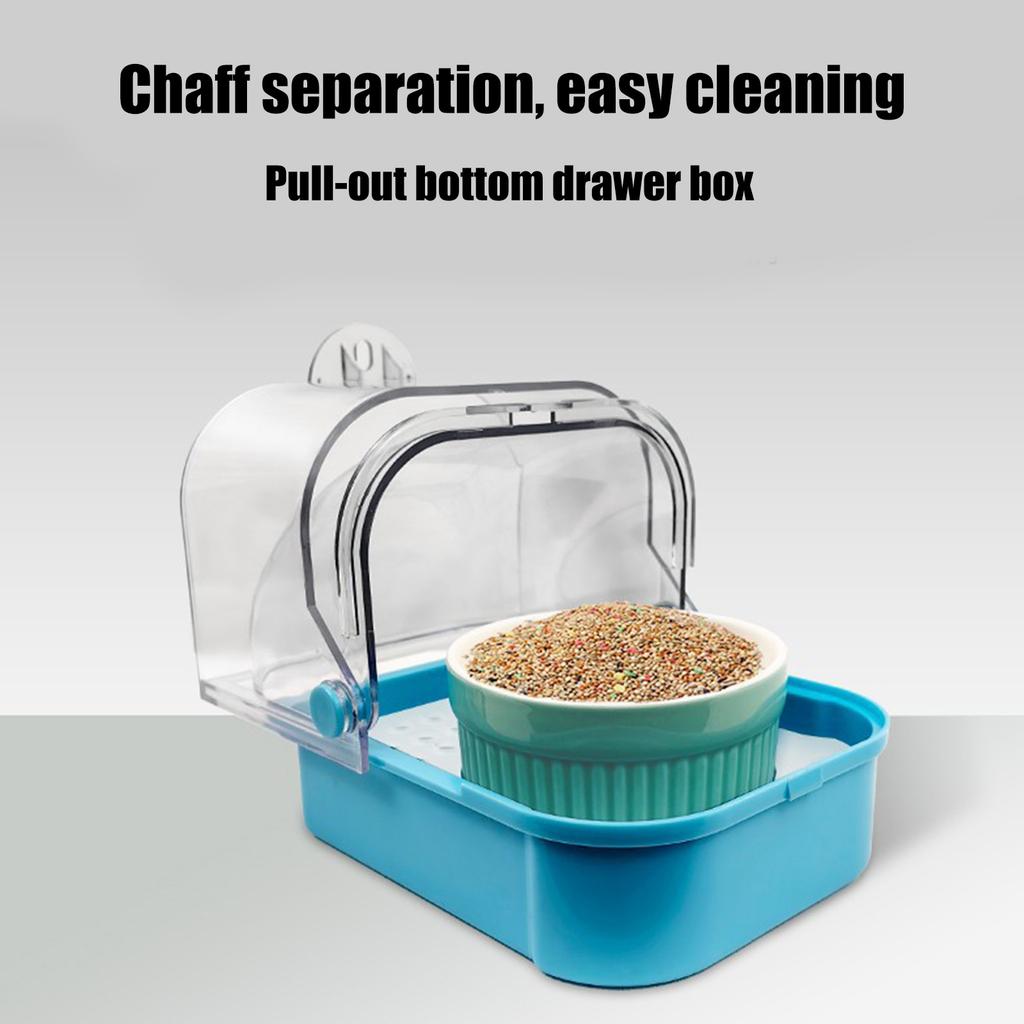 Pet Bird Bath Tub Transparent Bathing Tub Parrot Bathtub Parrot Shower Box Bathtub with Bottom Drawer