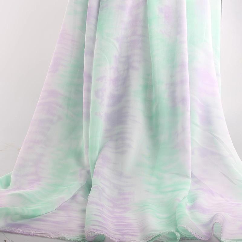 100x150cm 75D Imprimeu Leopard Șifon Material Rochie de Var cu Bretele Protecție Solară Subțire Transparentă Cădere Liberă Material Șifon Fără Șifonare