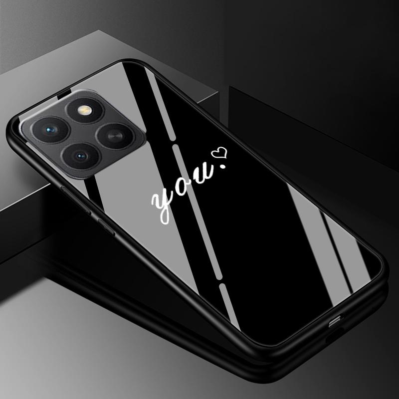 Tempered Glass Phone Case For Honor 400 Smart Luxury Hard Back Bumper Cover for Honor 400 Smart LGN-NX1 X6C X7D 4G 5G Capa