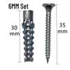 Eisen Gerändelte Metallexpansionsschrauben, 6MM & 8MM, Lockerungssichere Zementwandnägel