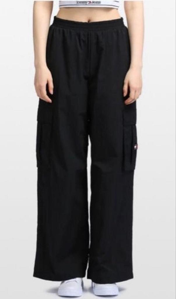 [USED] Tommy Jeans High-Rise Wide Track Pants, Plus Size