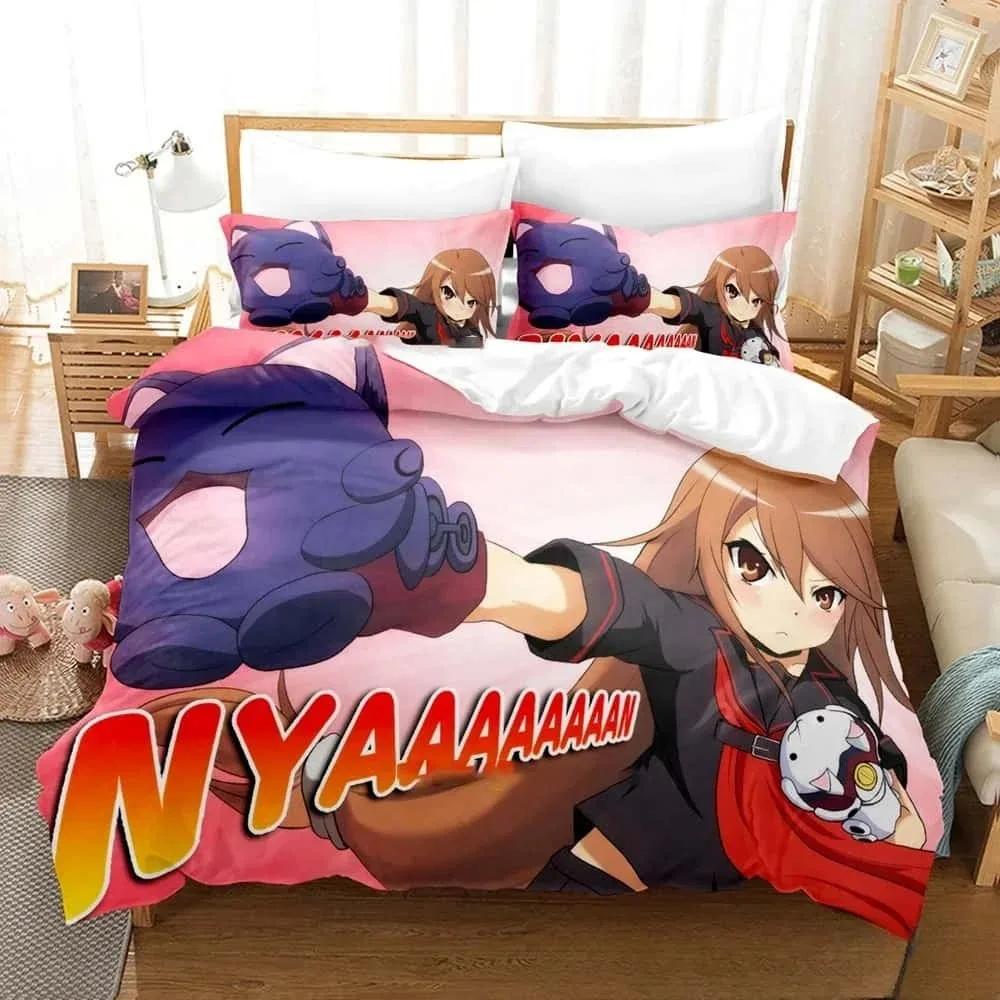 3D Anime Okami-San And Her Seven Companions Bedding Set Boys Girls Twin Queen King Size Duvet Cover Pillowcase Bed Boys Adult
