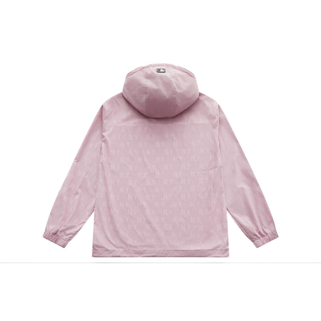 New MLB MONOGRAM Collection New York Yankees SS25 Jackets & Coats Unisex Heather Gray Pink 3AWJM0453-50PKM
