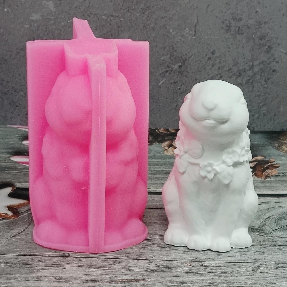 Cute Rabbit Candle Silicone Mold Easter Bunny Aromatherapy Resin Mold DIY Handmade Candle Soap Making Home Craft Ornament Gifts