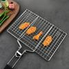 304 Nerezová BBQ síťovina s nepřilnavým grilovacím košem Grilovací podložka Maso Zelenina Steak Piknik Party Barbecue Tool