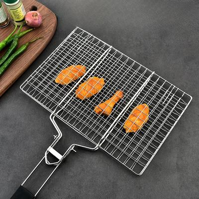 304 Roestvrij Staal BBQ Mesh Anti-aanbak Grillmand Grill Mesh Mat Vlees Groente Steak Picknickfeest Barbecue Tool