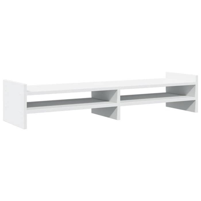 VidaXL Support de moniteur blanc 100x27x20 cm bois d'ingénierie, supports de moniteur double, support pour écran 854787