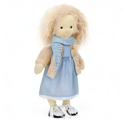 BlissfulPixie Waldorf Doll Handmade Doll - Florke 12" Soft Girl Cute Plush Doll Perfect for Children
