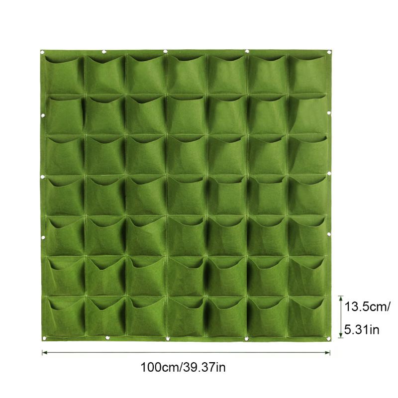 Low Maintenance Vertical Garden Planter Bag for Wall Mounting on Patio Balcony