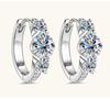 European American High-end Full Moissanite Hoop Earrings Women Popular Niche Design S925 Silver 14K Gold Plated Rhodium Plated