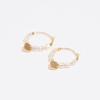 BIMBA Y LOLA [25FW] BIMBA Y LOLA Gold Heart Pearl Hoop Earrings B256AIW005IVF