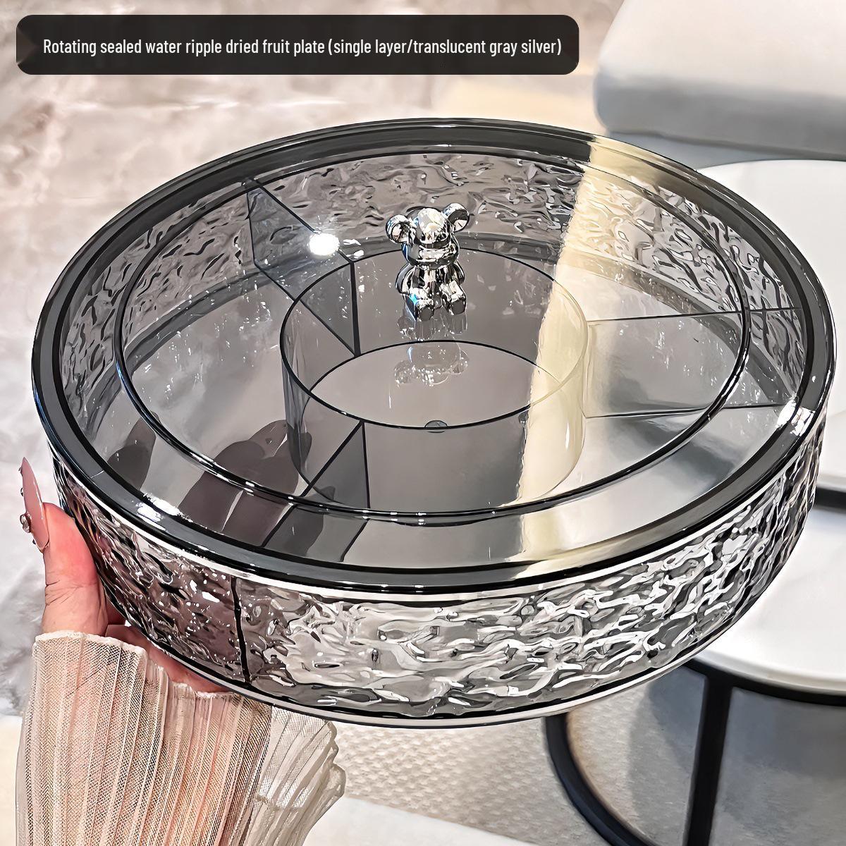 

Elegant Sealed Nut and Dried Fruit Snack Tray for Coffee Tables