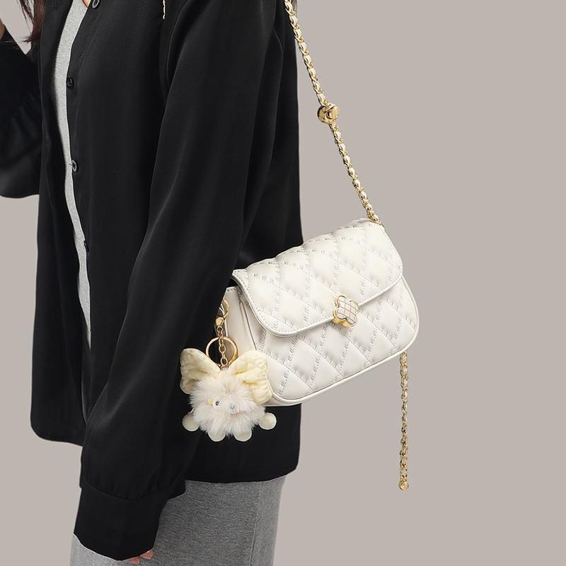 Spring and Summer Fashion Versatile Messenger Bag Exquisite Small Fragrant Wind Rhombus Chain Bag Commuter Shoulder Women's Bag