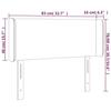 VidaXL Tête de Lit à LED Meuble de Chambre à Coucher Accessoire de Lit Simple Tête de Cadre de Lit Intérieur Gris 3123032