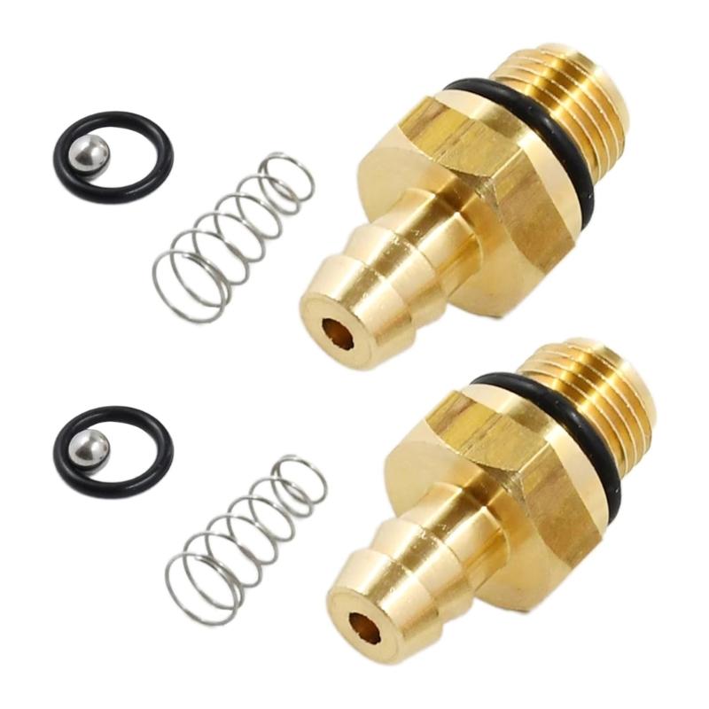 Brass Barbs Check Valves Spring 190593GS for Pressure Washer Pump Chemic Soap Injections Replacement Part