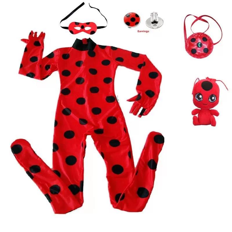 Ladybug Reddy Costume Anime Costume Ladybug Girl Cos Children's Miracle Mi Huankeqi Girl's Costume Performance Costume