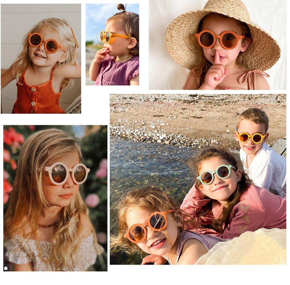 Eyes Protect Outdoor Girls Children Sunglasses Round Sunglasses Kids Sun Glasses Korean Style