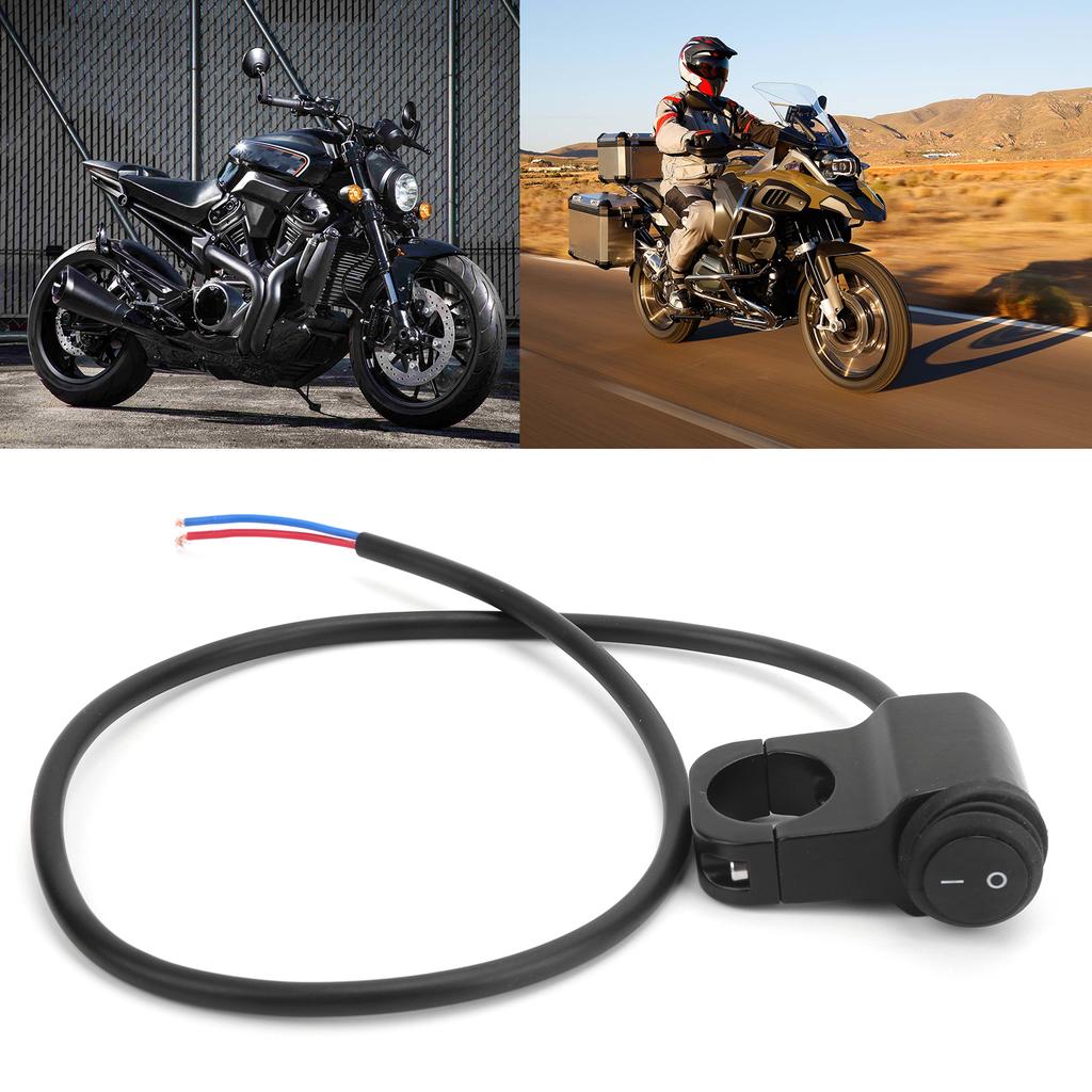 78in Handlebar Switch Headlight Hazard Fog Lamp On Off Button Accessory for Motorcycle ATV UTV