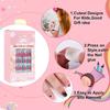 120Pcs Set Cute False Nails Full Cover Nail Tips for Children DIY Nail Art Kids Gift