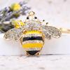 Fashion Pendant Insect Cute Little Bee Alloy Rhinestone Jewelry Car Woman Bag Ring Bag Charm